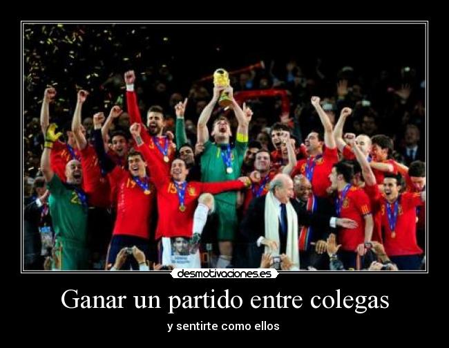 Ganar un partido entre colegas -