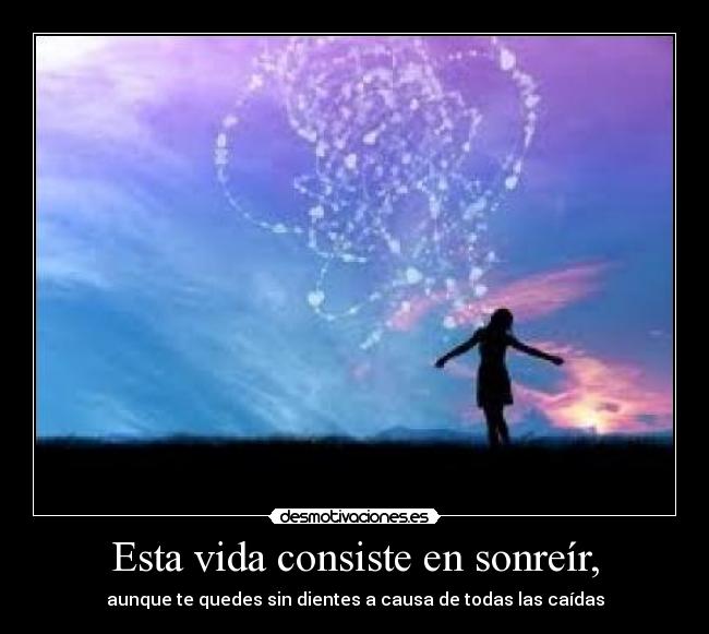 carteles vida sonrie desmotivaciones