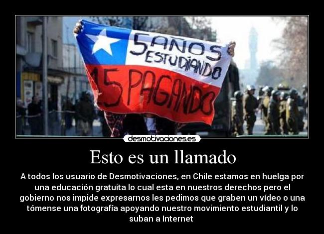 Esto es un llamado -