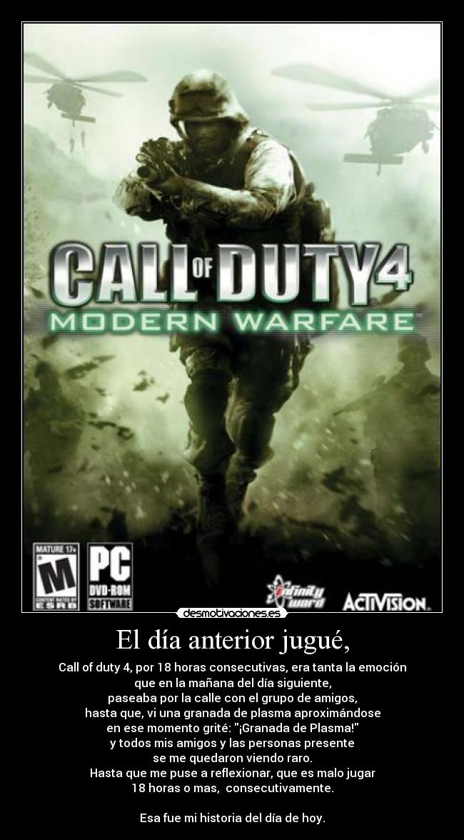 El día anterior jugué, - 