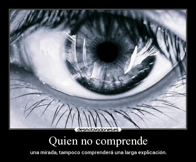 Quien no comprende -