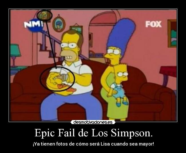 Epic Fail de Los Simpson. - ¡Ya tienen fotos de cómo será Lisa cuando sea mayor!