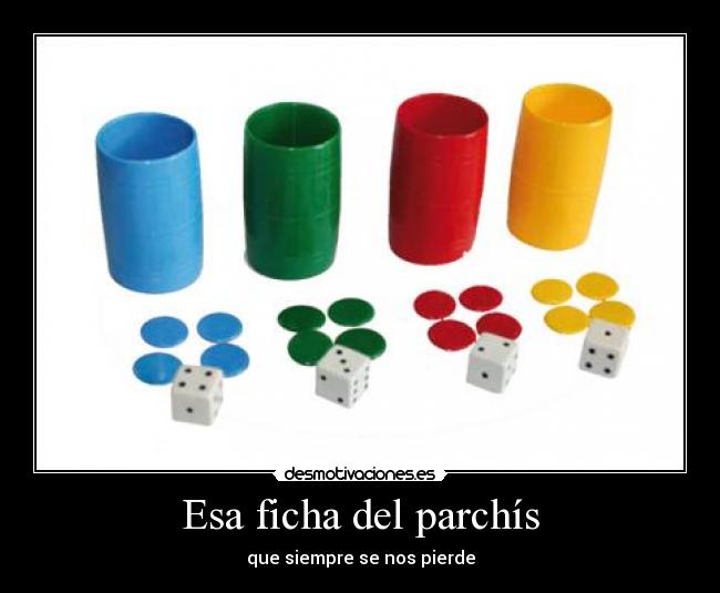 carteles parchis ficha perder desmotivaciones