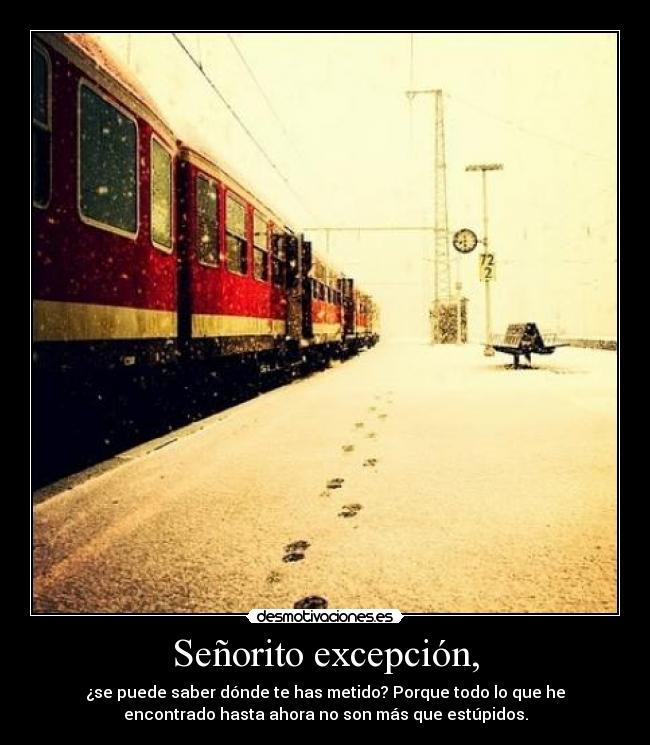 Señorito excepción, -