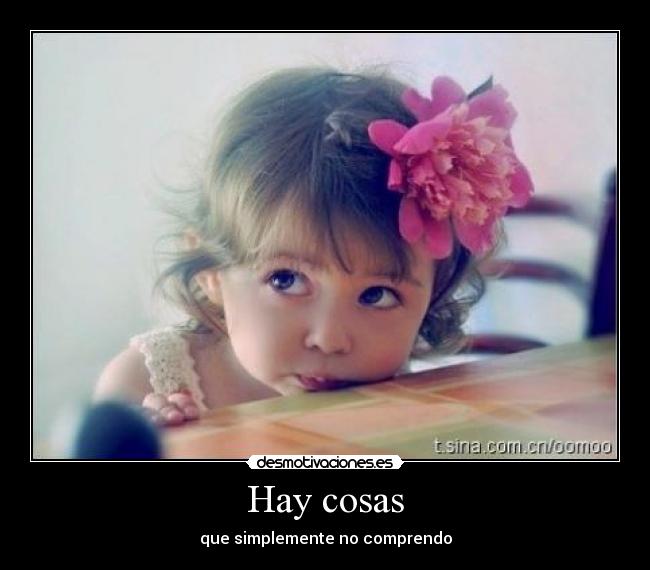 Hay cosas - que simplemente no comprendo