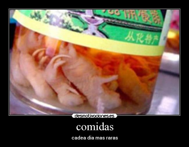 comidas - cadea dia mas raras