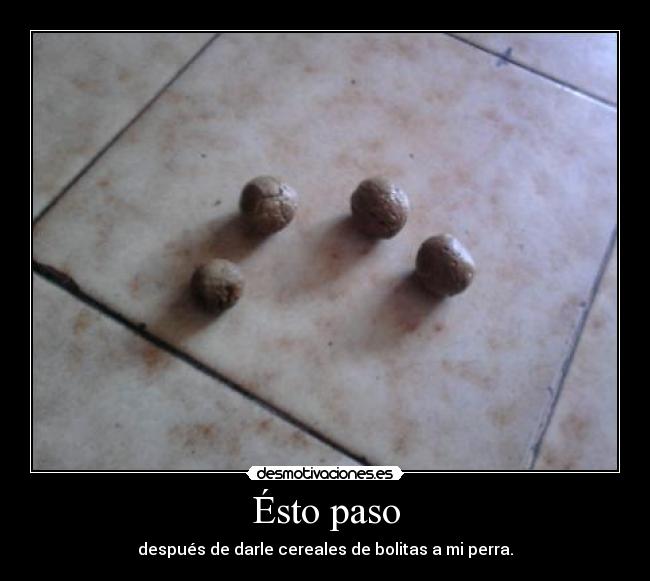 Ésto paso -