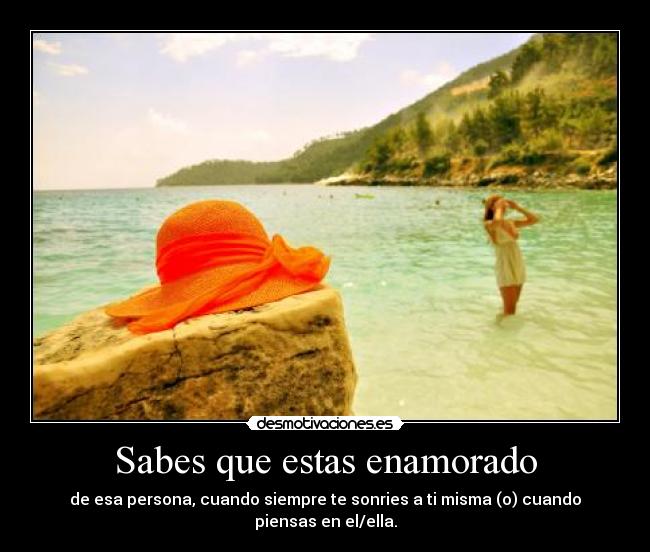 Sabes que estas enamorado -