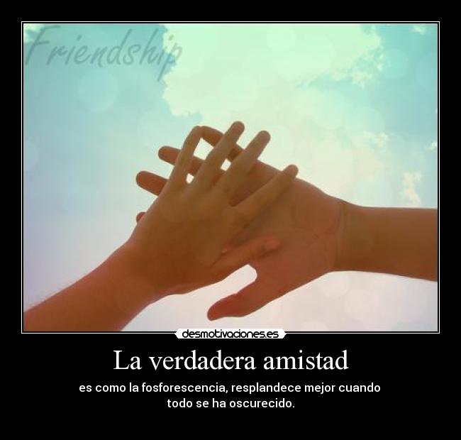La verdadera amistad -