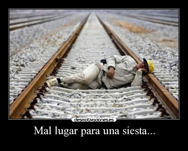 Mal lugar para una siesta... -