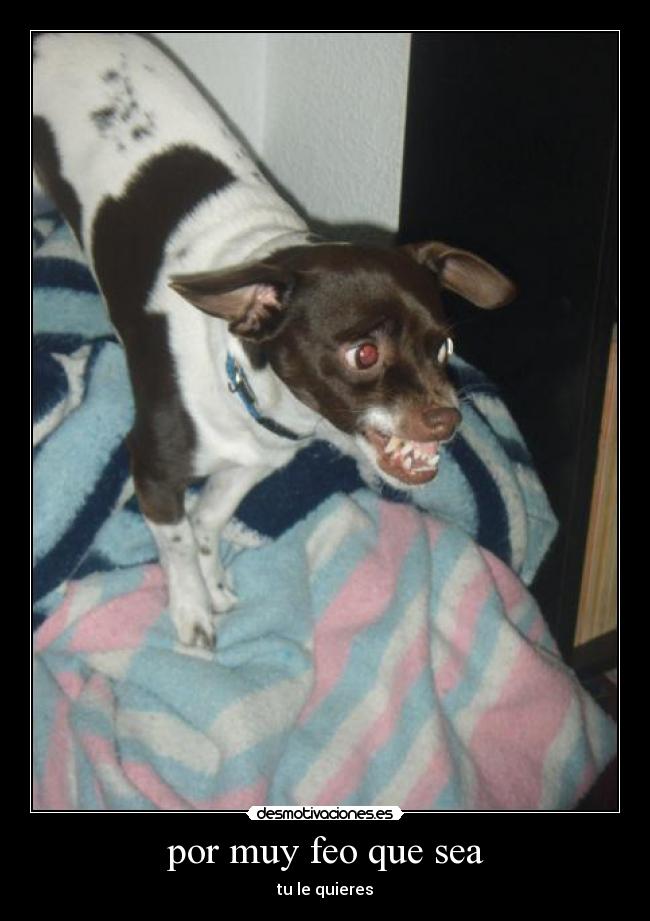 por muy feo que sea -