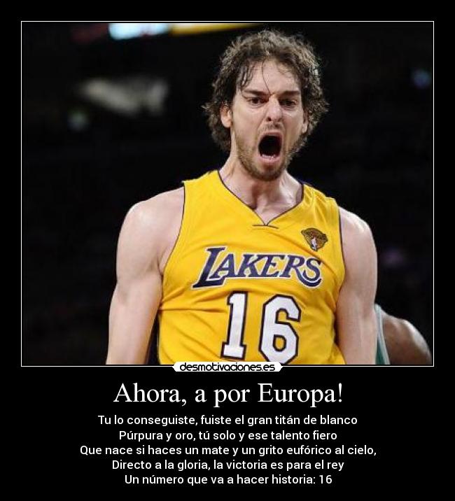 Ahora, a por Europa! -