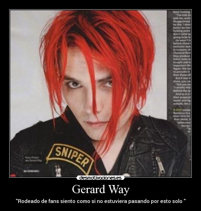 Gerard Way - Rodeado de fans siento como si no estuviera pasando por esto solo 