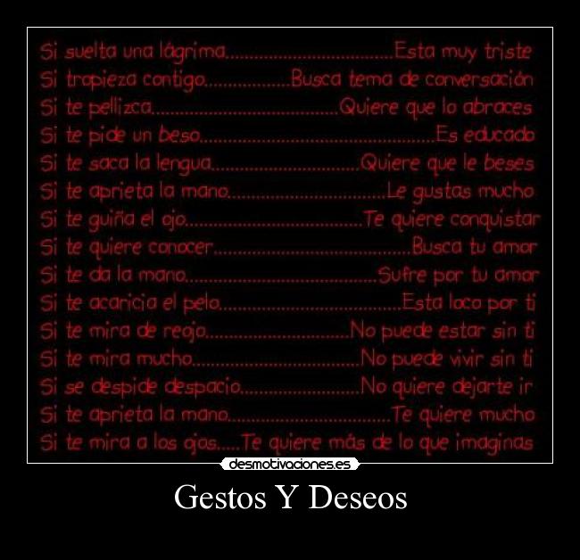 Gestos Y Deseos -