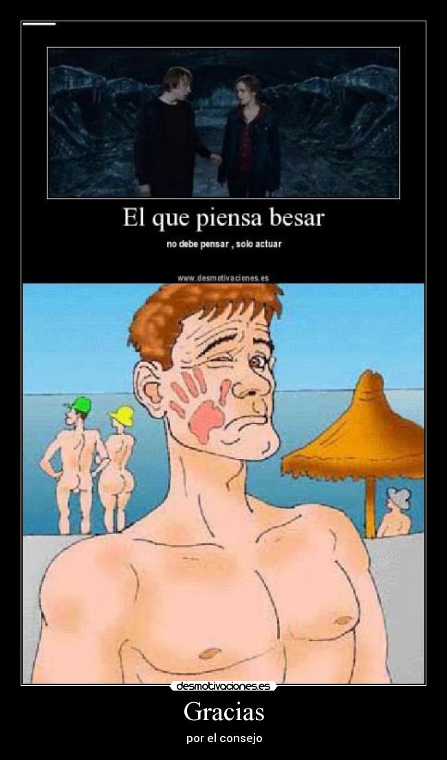 carteles tortazo beso desmotivaciones