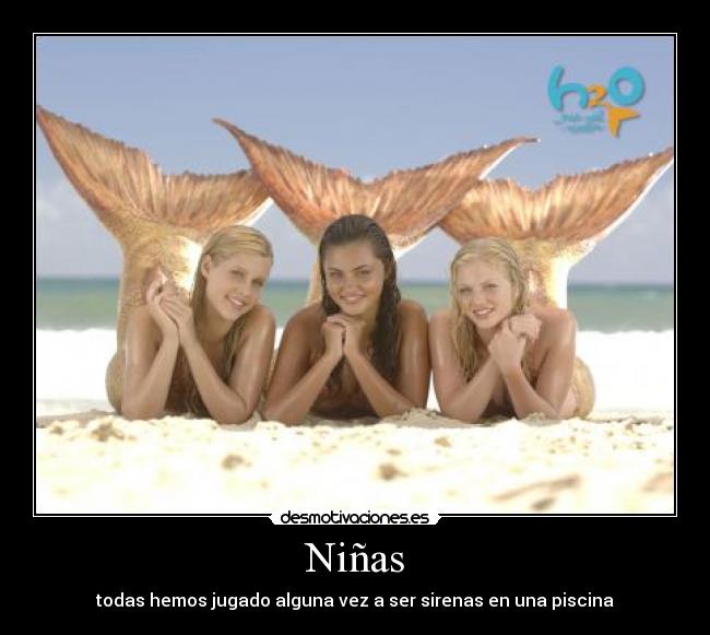 Niñas - todas hemos jugado alguna vez a ser sirenas en una piscina