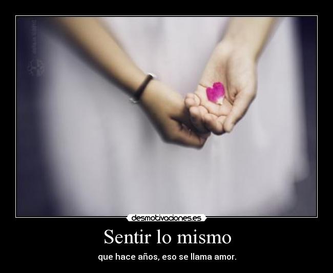 Sentir lo mismo -