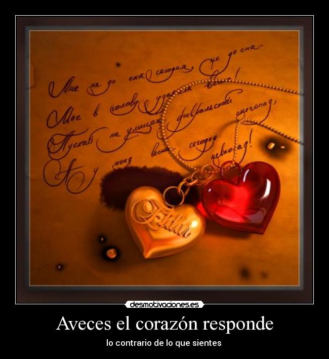 Aveces el corazón responde -