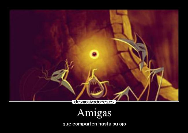 Amigas - que comparten hasta su ojo