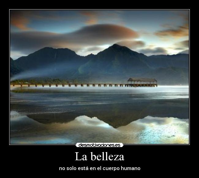 La belleza - no solo está en el cuerpo humano