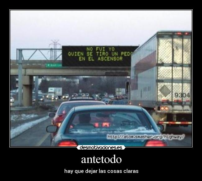 antetodo - hay que dejar las cosas claras