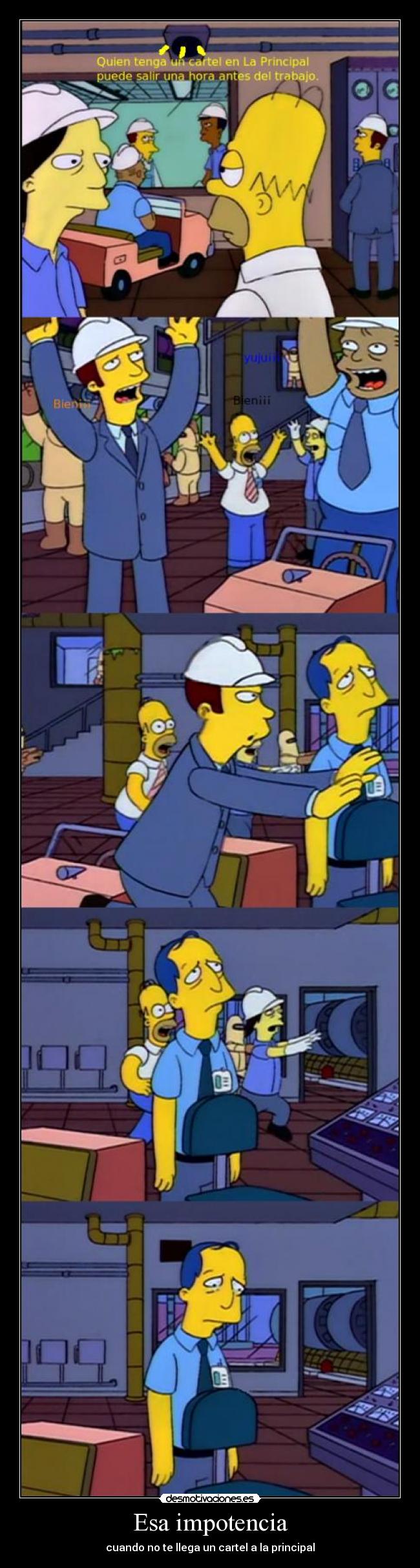 Esa impotencia - cuando no te llega un cartel a la principal