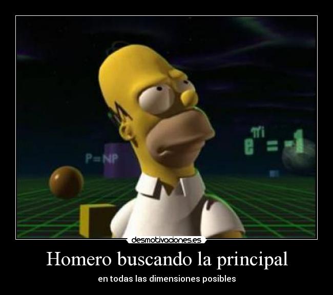 Homero buscando la principal -