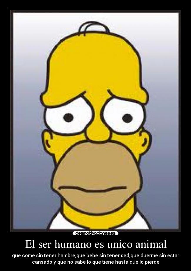 El ser humano es unico animal -