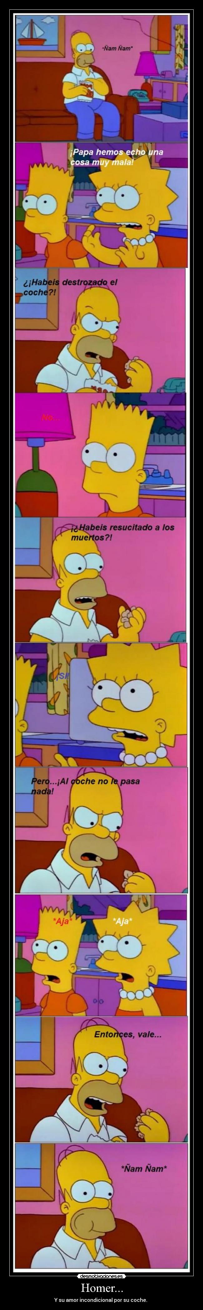 Homer... - Y su amor incondicional por su coche. 