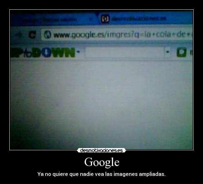 Google - Ya no quiere que nadie vea las imagenes ampliadas.