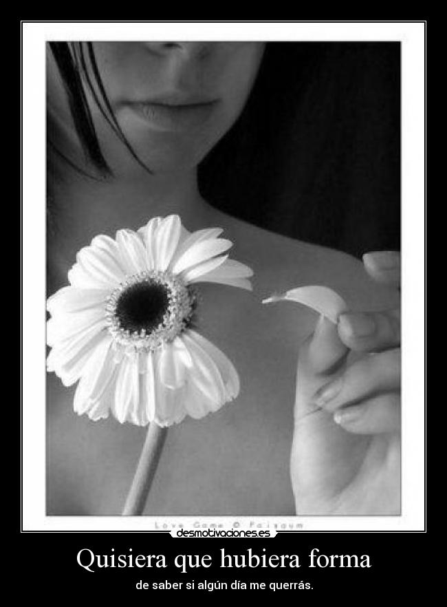 Quisiera que hubiera forma -