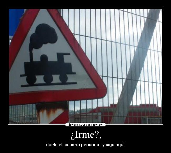 ¿Irme?, -