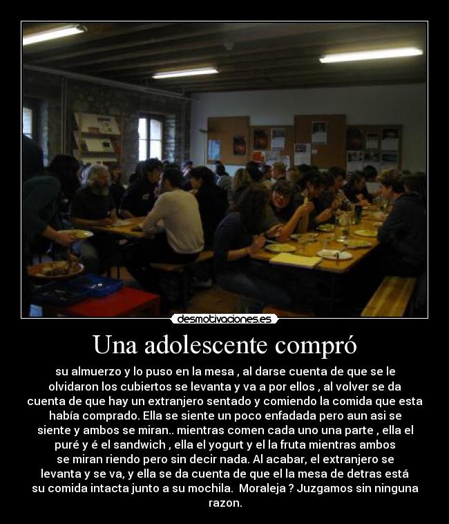 Una adolescente compró -