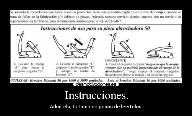 carteles instrucciones desmotivaciones