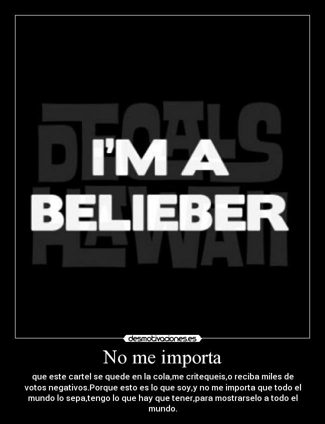 No me importa -