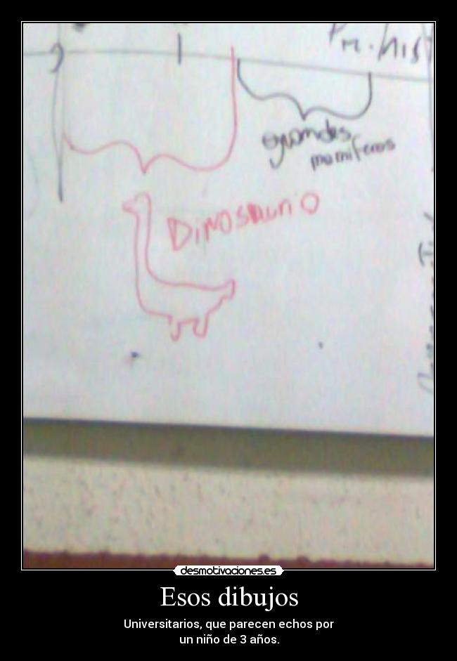 Esos dibujos - Universitarios, que parecen echos por
un niño de 3 años.