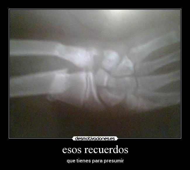 esos recuerdos - que tienes para presumir