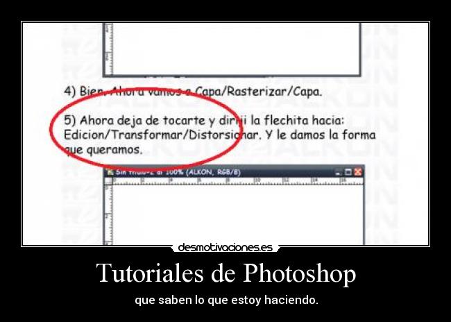 carteles photoshop tocarse tutorial humor desmotivaciones