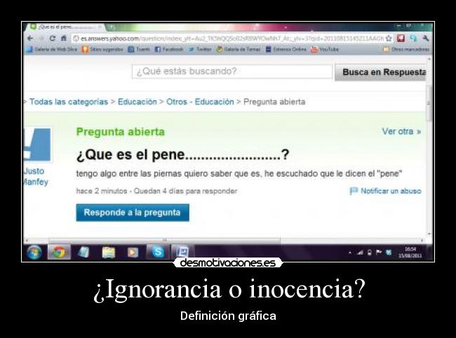 ¿Ignorancia o inocencia? - Definición gráfica