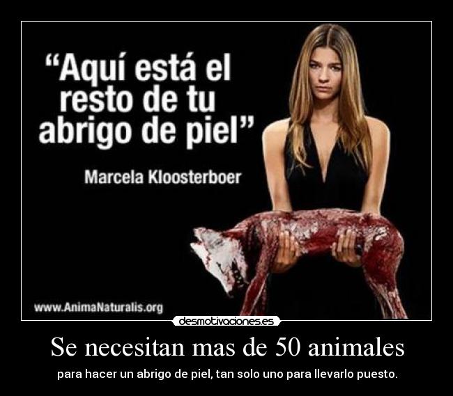 Se necesitan mas de 50 animales -