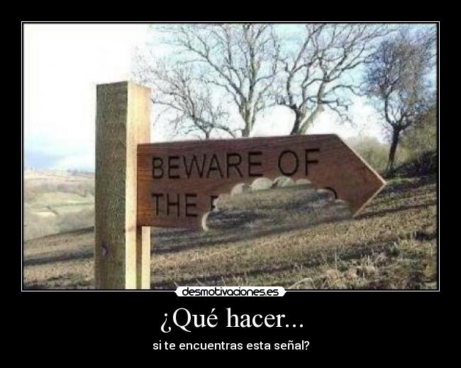 ¿Qué hacer... - si te encuentras esta señal?
