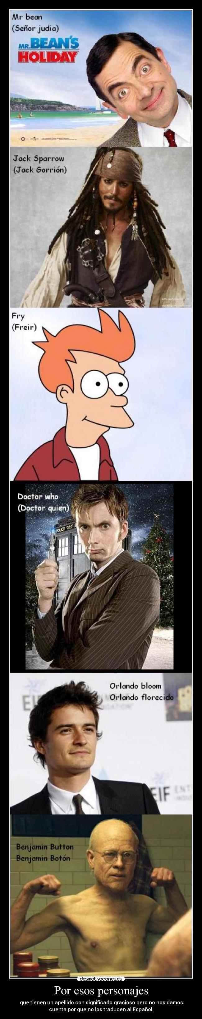 Por esos personajes -