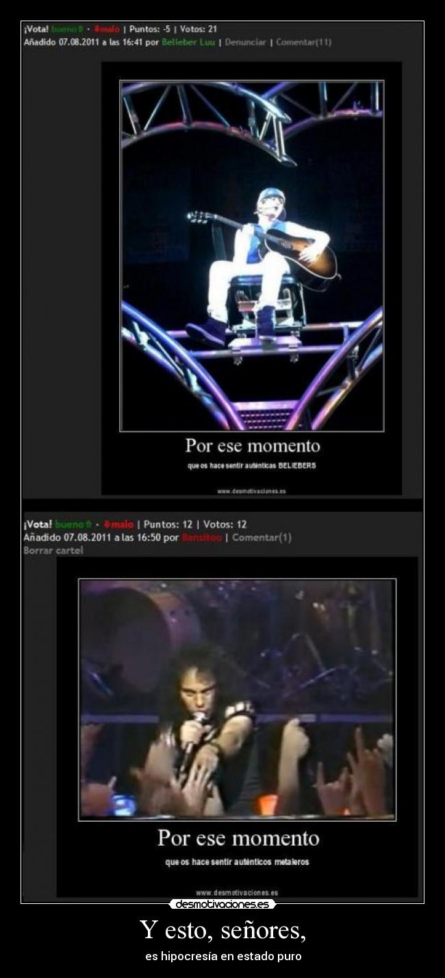 Y esto, señores, - es hipocresía en estado puro