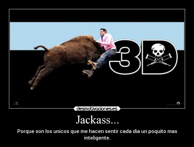 Jackass... - Porque son los unicos que me hacen sentir cada dia un poquito mas inteligente.