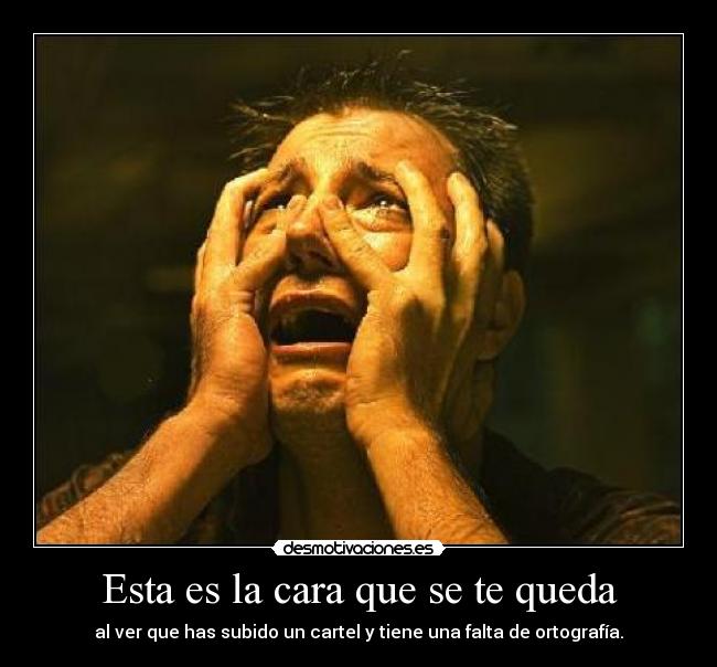 carteles dolor errata ortografia desmotivaciones