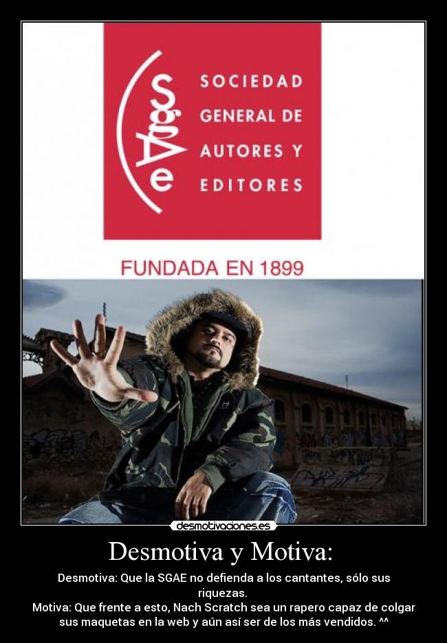 carteles sgae nach hip-hop musica desmotivaciones