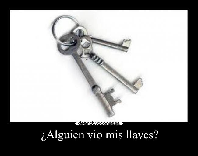 ¿Alguien vio mis llaves? -