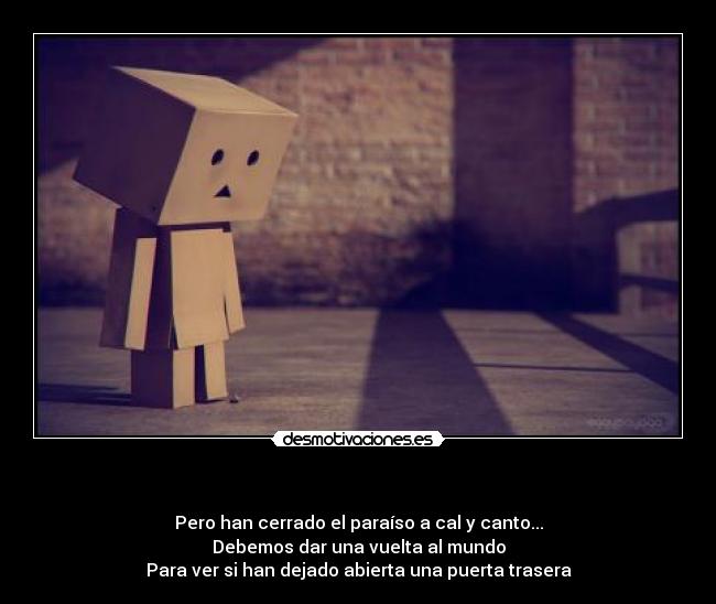 carteles danbo paraiso puerta mundo desmotivaciones