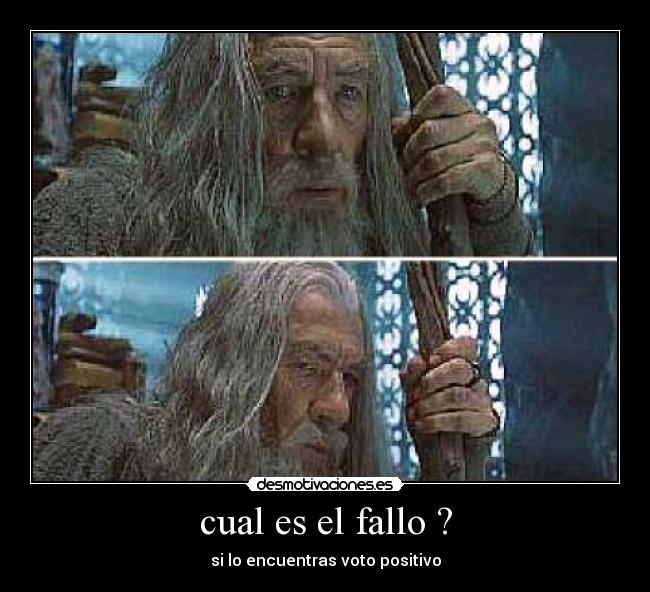 cual es el fallo ? - 