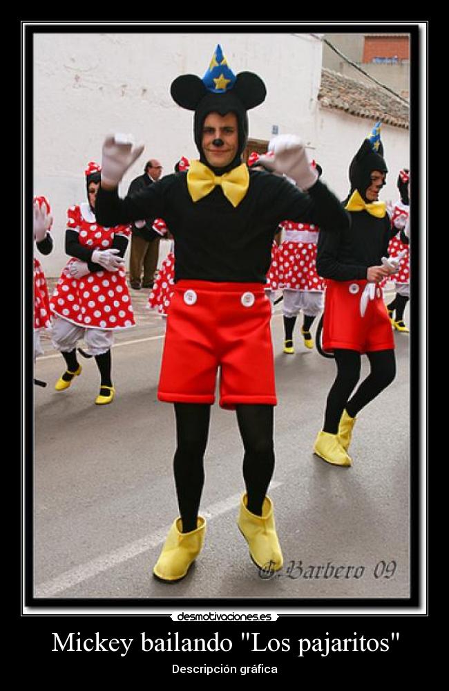 Mickey bailando Los pajaritos - Descripción gráfica